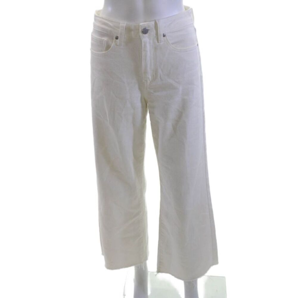 JBD Women Cropped High Waist White Pants Size 29